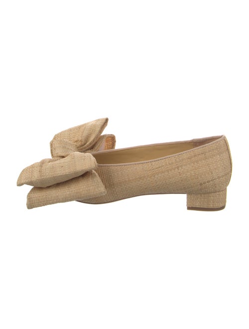 Loeffler Randall Straw Bow Accents Loafers