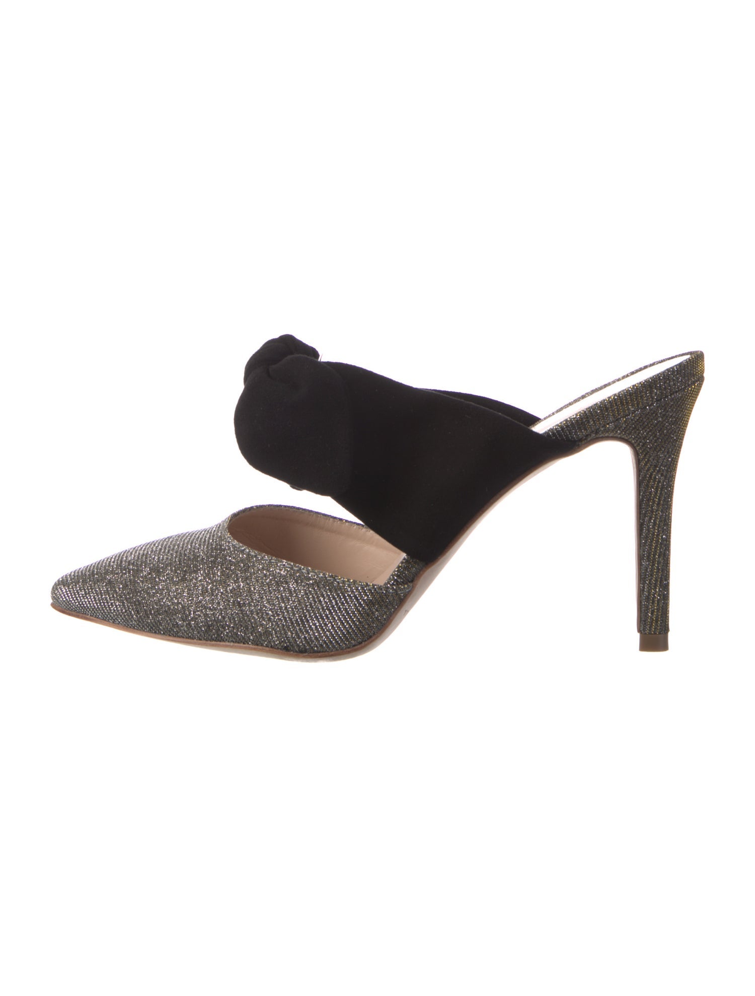 Loeffler Randall Glitter Colorblock Pattern Mules