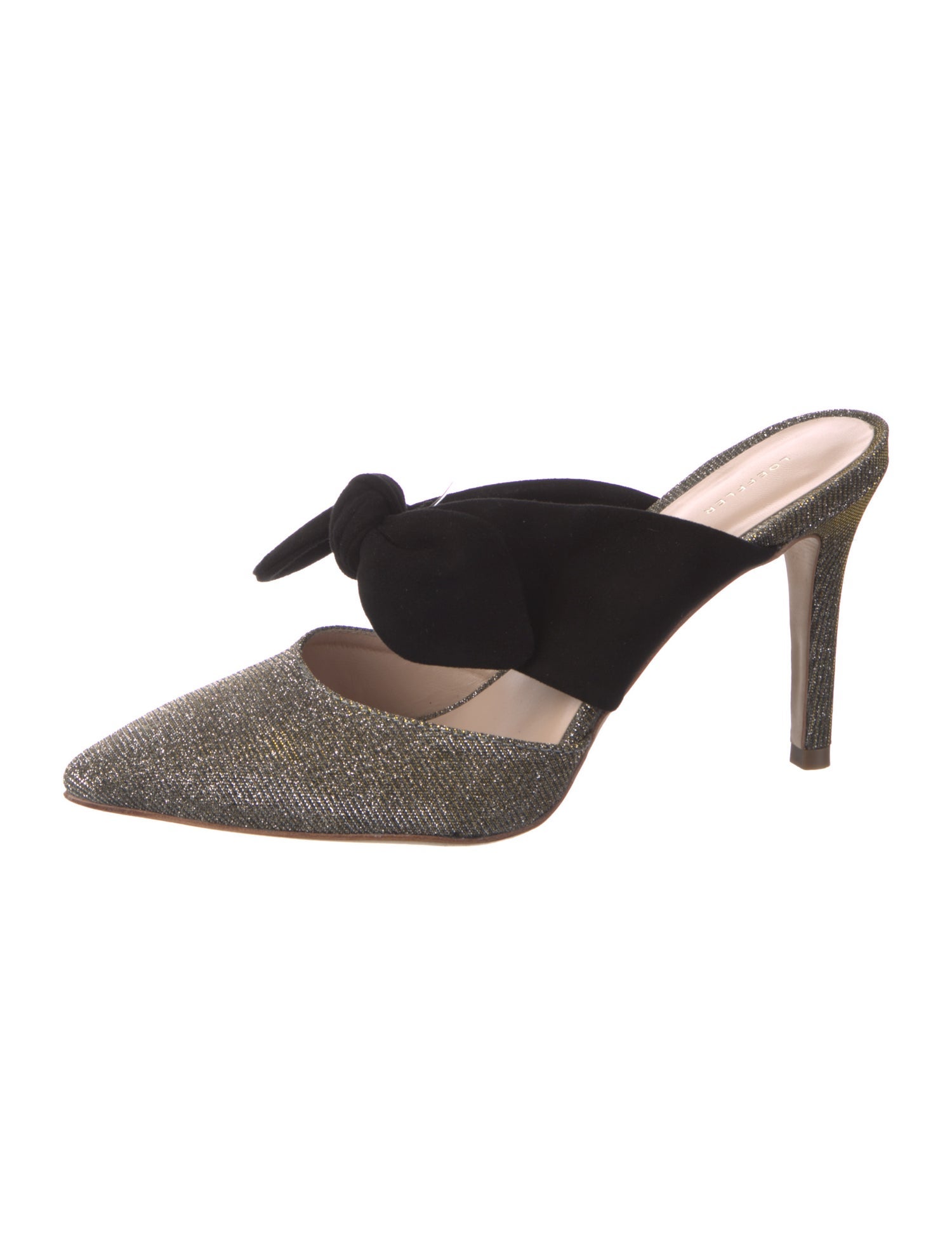 Loeffler Randall Glitter Colorblock Pattern Mules