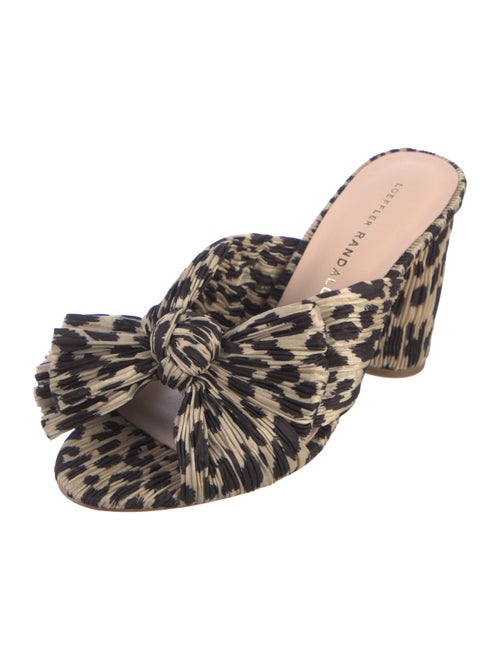 Loeffler Randall Animal Print Bow Accents Slides