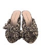 Loeffler Randall Animal Print Bow Accents Slides