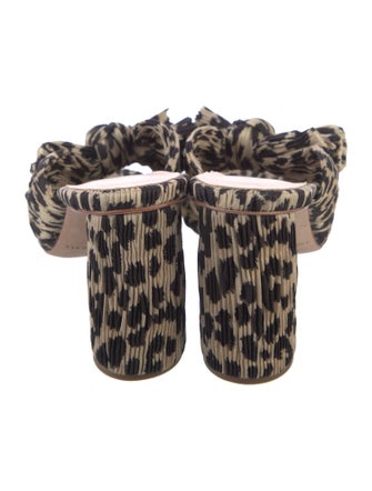 Loeffler Randall Animal Print Bow Accents Slides