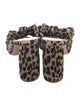 Loeffler Randall Animal Print Bow Accents Slides