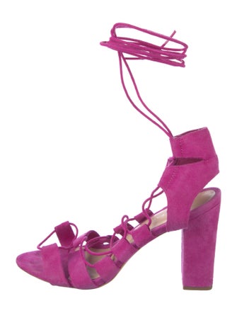 Loeffler Randall Suede Tassel Accents Gladiator Sandals