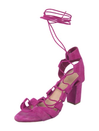 Loeffler Randall Suede Tassel Accents Gladiator Sandals