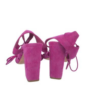 Loeffler Randall Suede Tassel Accents Gladiator Sandals