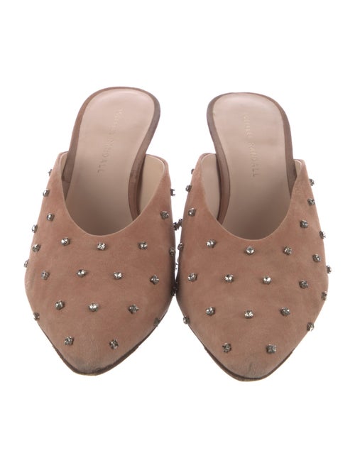 Loeffler Randall Suede Crystal Embellishments Mules