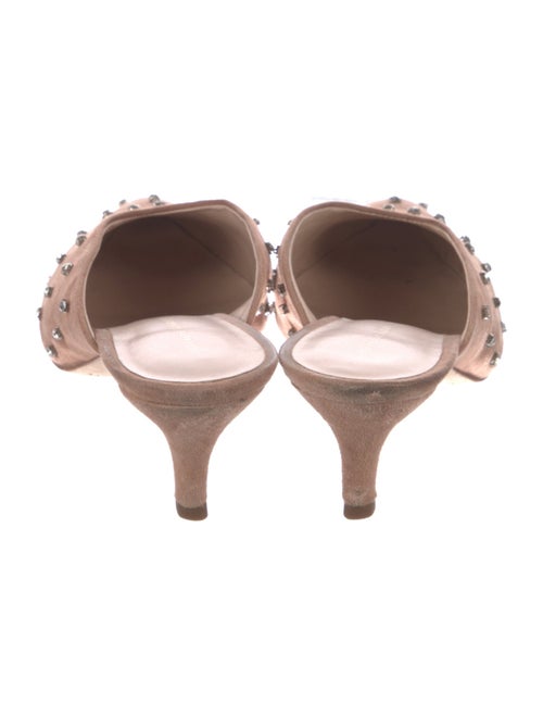 Loeffler Randall Suede Crystal Embellishments Mules