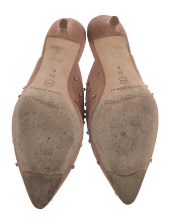 Loeffler Randall Suede Crystal Embellishments Mules