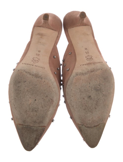 Loeffler Randall Suede Crystal Embellishments Mules