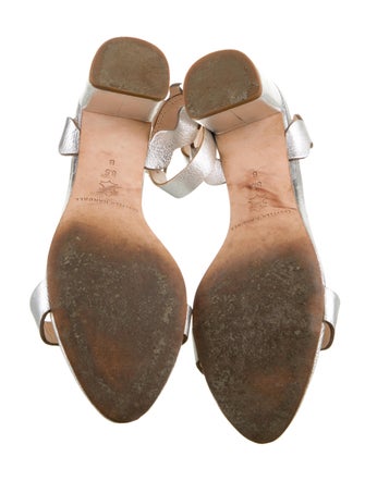 Loeffler Randall Leather Scalloped Accent Sandals