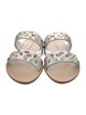 Loeffler Randall Leather Crystal Embellishments Slides