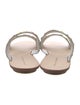 Loeffler Randall Leather Crystal Embellishments Slides