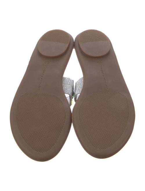 Loeffler Randall Leather Crystal Embellishments Slides