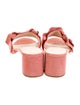 Loeffler Randall Suede Ruffle Embellishment Slides