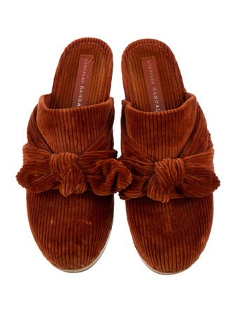 Loeffler Randall Canvas Bow Accents Mules