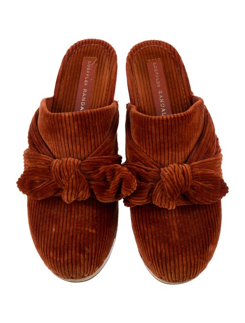 Loeffler Randall Canvas Bow Accents Mules