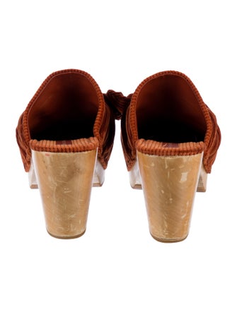 Loeffler Randall Canvas Bow Accents Mules