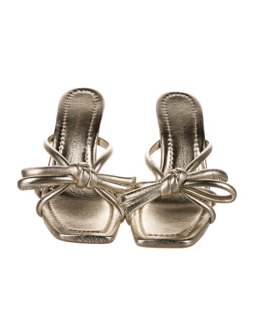 Loeffler Randall Leather Bow Accents Slides