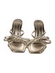 Loeffler Randall Leather Bow Accents Slides