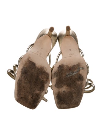 Loeffler Randall Leather Bow Accents Slides