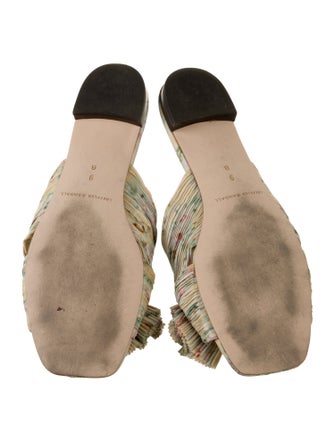 Loeffler Randall Floral Print Bow Accents Slides