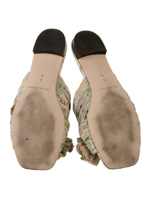Loeffler Randall Floral Print Bow Accents Slides