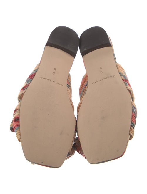 Loeffler Randall Floral Print Bow Accents Slides