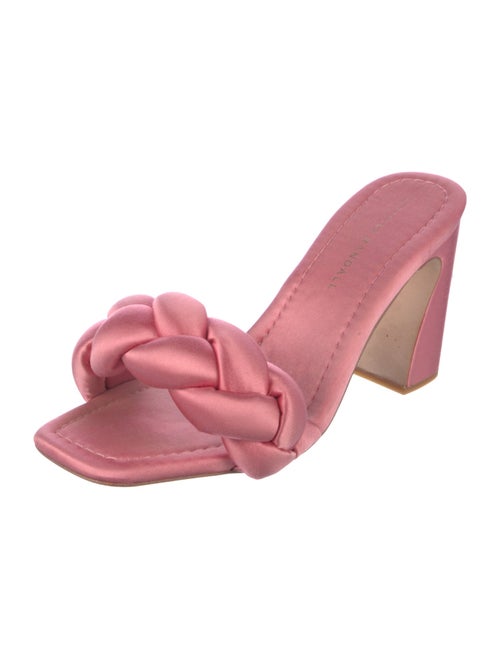 Loeffler Randall freya satin braided slide Satin Slides