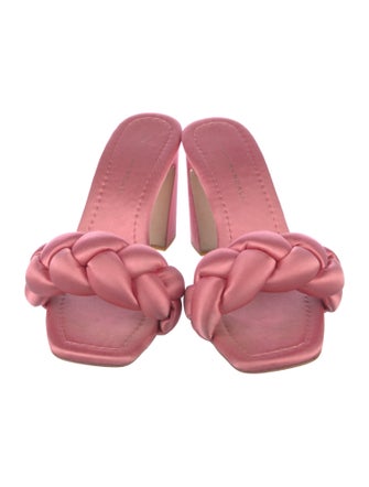 Loeffler Randall freya satin braided slide Satin Slides