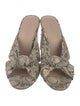 Loeffler Randall Leather Animal Print Slides