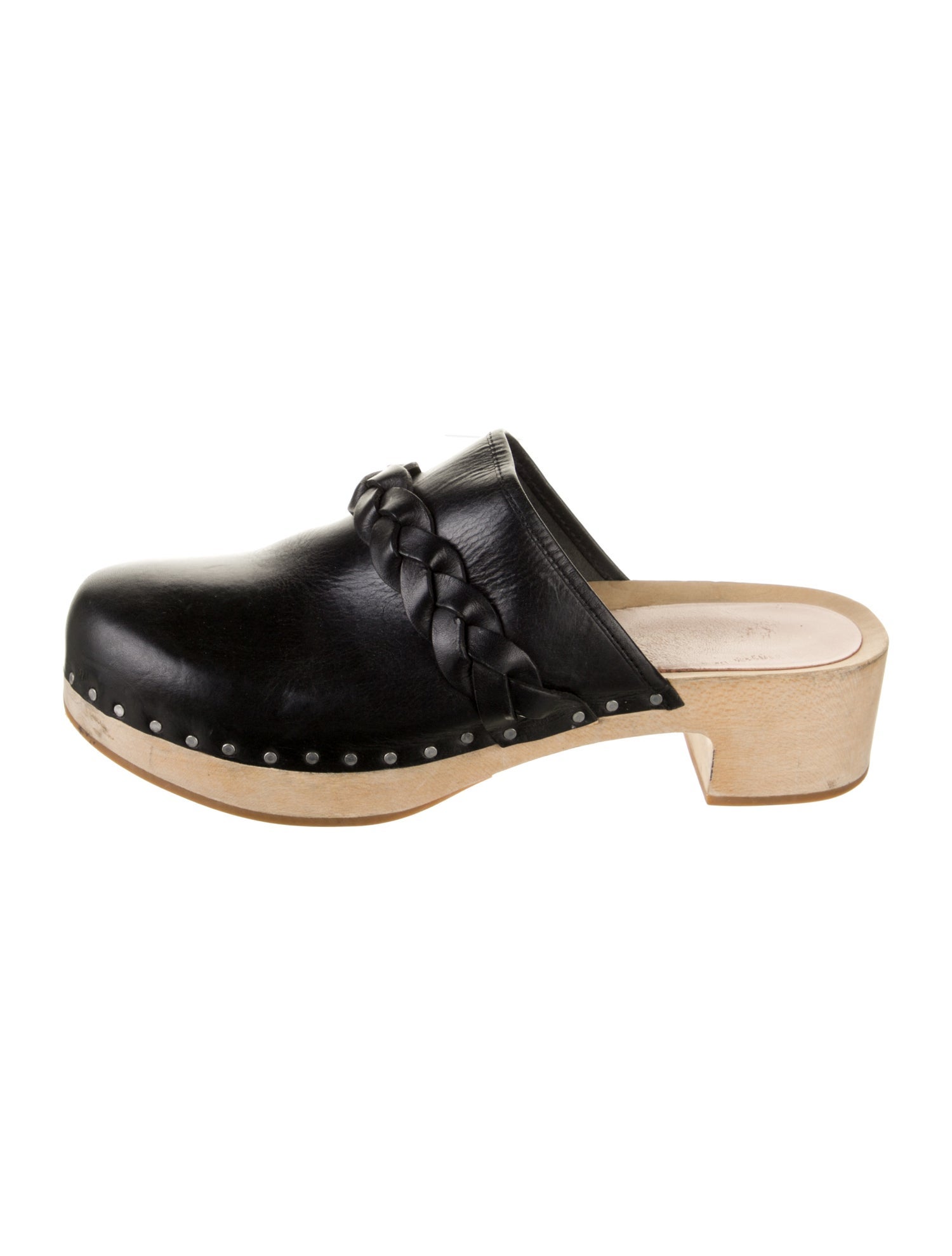 Loeffler Randall Leather Braided Accents Mules