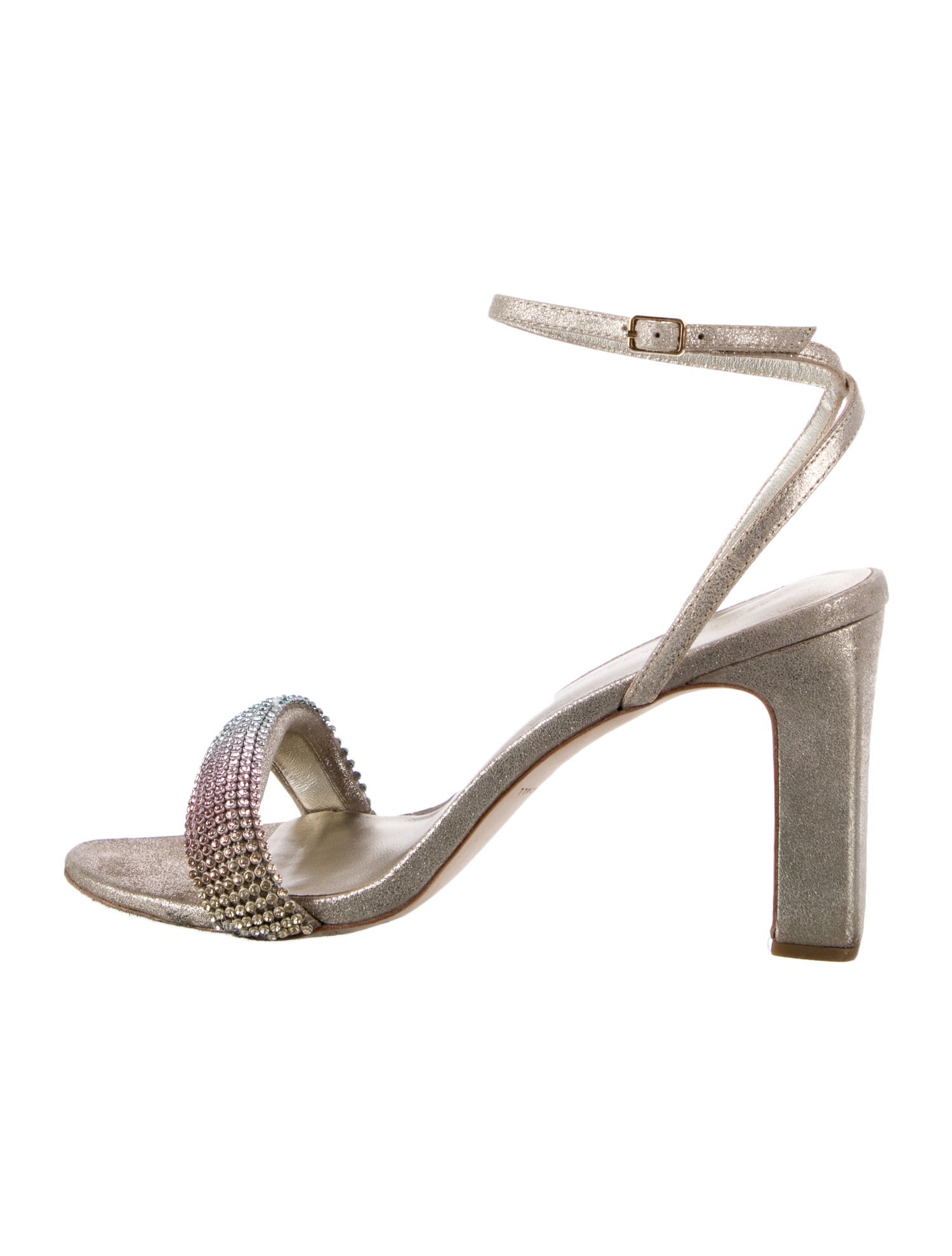 Loeffler Randall Loeffler Randal Shay Rainbow Crystal Sandal Suede Sandals