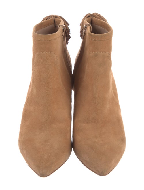 Loeffler Randall Suede Fringe Trim Accent Boots