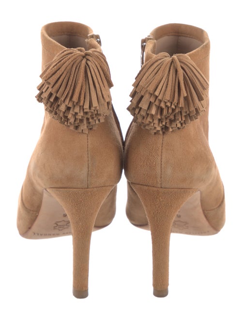 Loeffler Randall Suede Fringe Trim Accent Boots