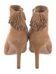 Loeffler Randall Suede Fringe Trim Accent Boots