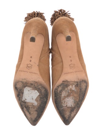 Loeffler Randall Suede Fringe Trim Accent Boots