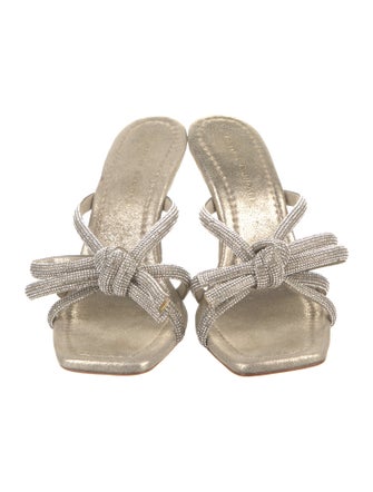 Loeffler Randall Suede Bow Accents Slides