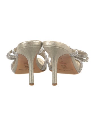 Loeffler Randall Suede Bow Accents Slides