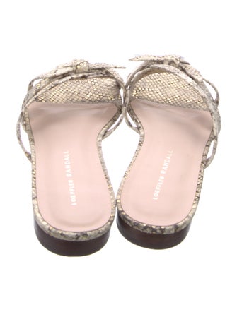 Loeffler Randall Leather Animal Print Slides