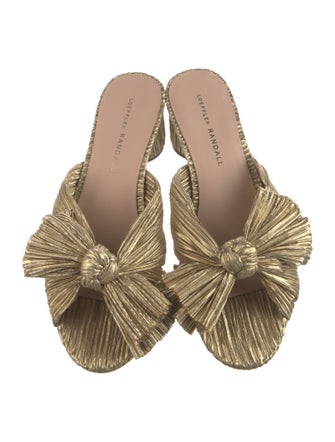 Loeffler Randall Animal Print Bow Accents Slides