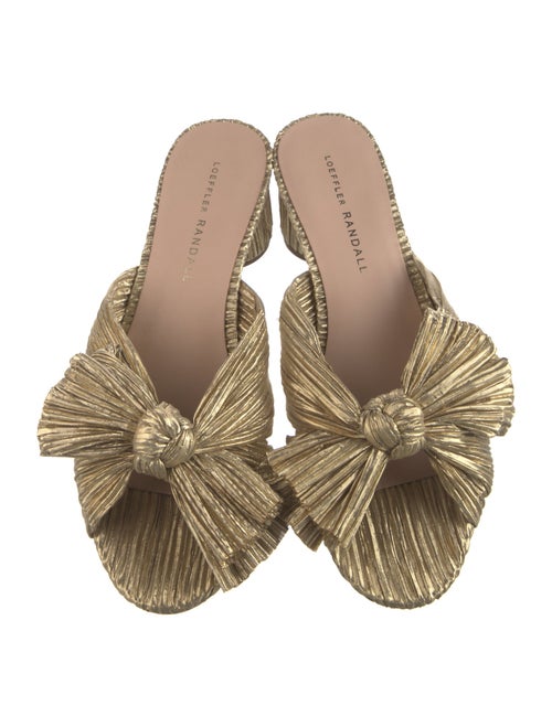 Loeffler Randall Animal Print Bow Accents Slides