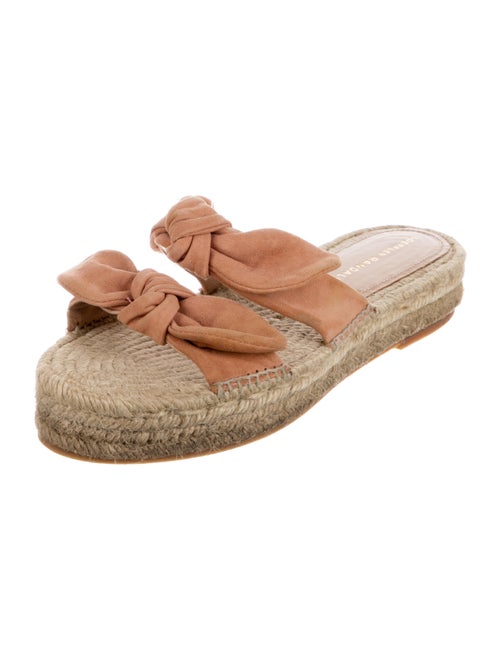 Loeffler Randall Suede Bow Accents Espadrilles