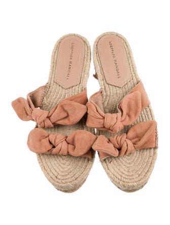 Loeffler Randall Suede Bow Accents Espadrilles