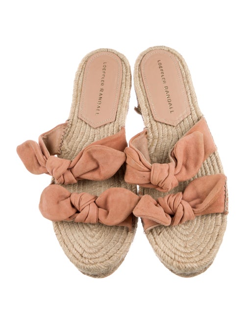 Loeffler Randall Suede Bow Accents Espadrilles