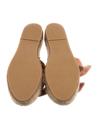 Loeffler Randall Suede Bow Accents Espadrilles