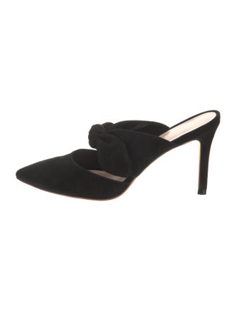 Loeffler Randall Suede Bow Accents Mules