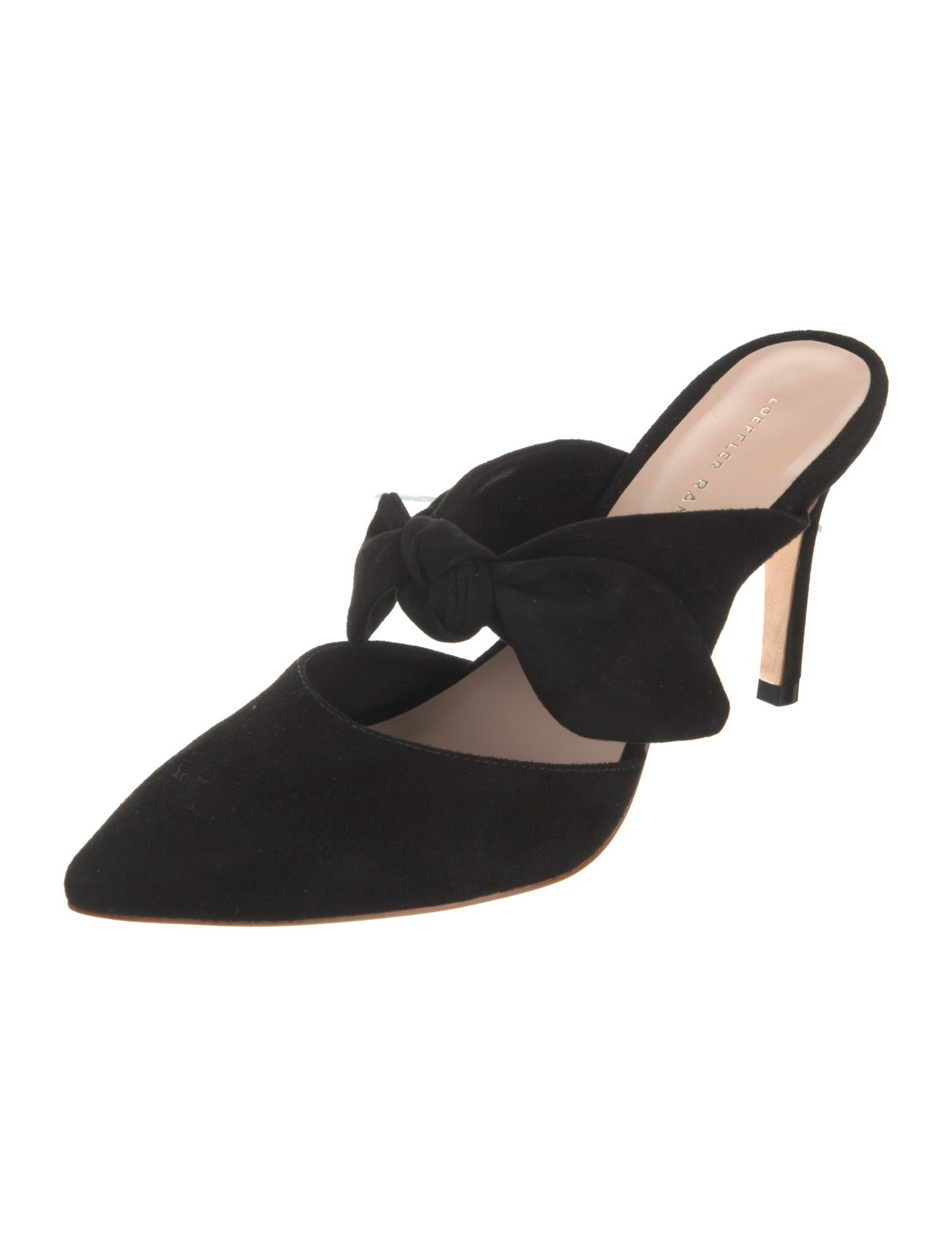 Loeffler Randall Suede Bow Accents Mules