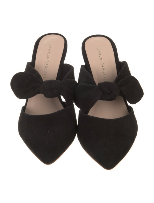 Loeffler Randall Suede Bow Accents Mules