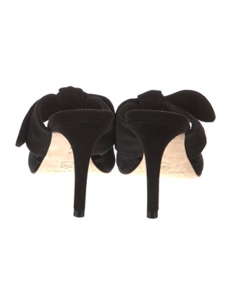 Loeffler Randall Suede Bow Accents Mules